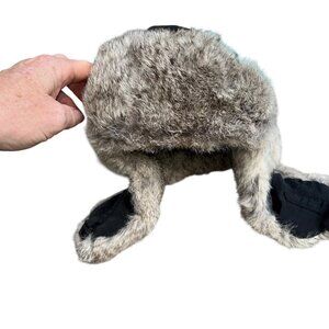 crowncap Canada Real rabbit fur trapper hat M